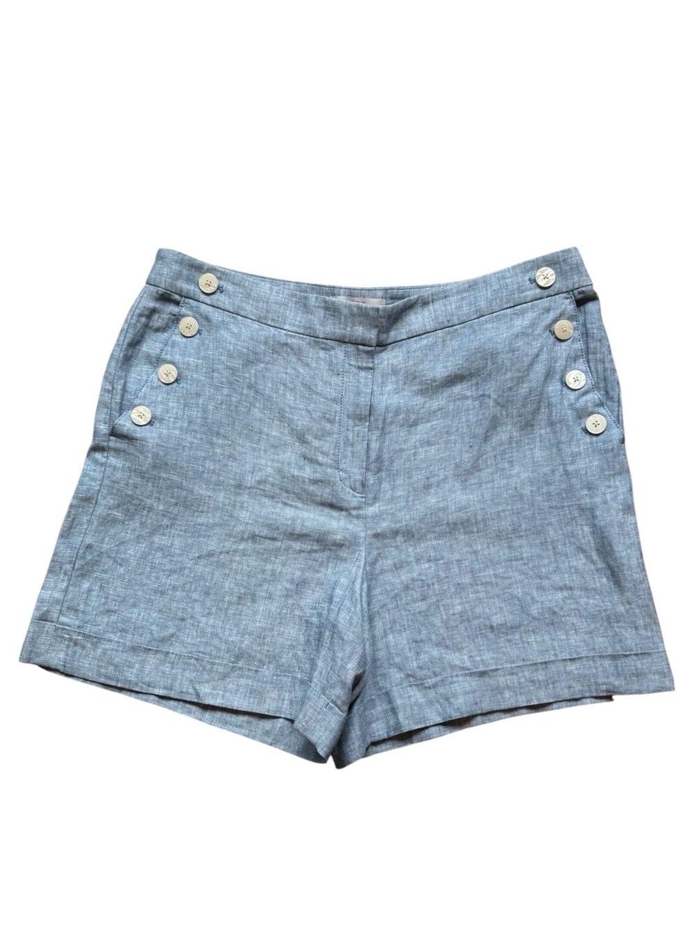 NWT LOFT Chambray Linen Sailor Shorts size 14